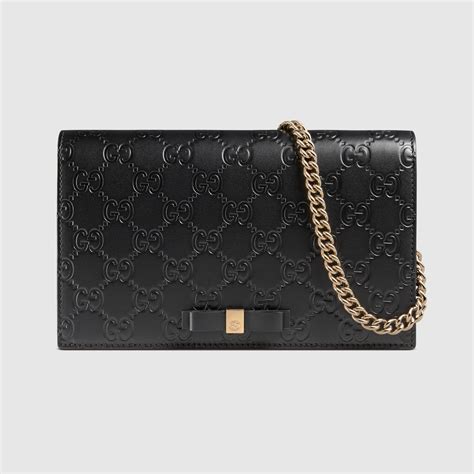 gucci signature mini bag black|Gucci handbag logo.